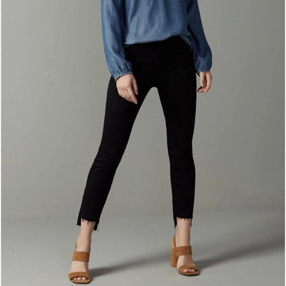 Frame Women's Le High Straight Leg Size 28 in Film Noir Raw Step Hem Stretch EUC - Picture 1 of 16